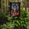 Australian Shepherd Witchy Halloween Garden Flag Mailbox Flag Decorative Yard Flag Banner Outside Patio Artwork Yard Flower Beds, Garden Size
