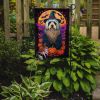 Old English Sheepdog Witchy Halloween Garden Flag Mailbox Flag Decorative Yard Flag Banner Outside Patio Artwork Yard Flower Beds, Garden Size