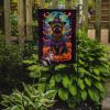 Cairn Terrier Witchy Halloween Garden Flag Mailbox Flag Decorative Yard Flag Banner Outside Patio Artwork Yard Flower Beds, Garden Size, Multicolor