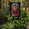 Pomeranian Witchy Halloween Garden Flag Mailbox Flag Decorative Yard Flag Banner Outside Patio Artwork Yard Flower Beds, Garden Size, Multicolor