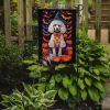 White Standard Poodle Witchy Halloween Garden Flag Mailbox Flag Decorative Yard Flag Banner Outside Patio Artwork Yard Flower Beds, Garden Size