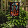 Welsh Terrier Witchy Halloween Garden Flag Mailbox Flag Decorative Yard Flag Banner Outside Patio Artwork Yard Flower Beds, Garden Size, Multicolor