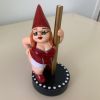 Halloween Ornament 2022,Dancing Girl Ornaments Steel Pipe Ornaments Dwarf dwarf Resin Funny Foreign Trade Ornaments Home Decoration