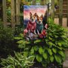 Basenji Two Hearts Garden Flag Mailbox Flag Decorative Yard Flag Banner Outside Patio Artwork Yard Flower Beds, Garden Size, Multicolor