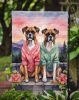 Boxer Two Hearts Garden Flag Mailbox Flag Decorative Yard Flag Banner Outside Patio Artwork Yard Flower Beds, Garden Size, Multicolor