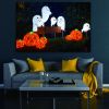 Drop-Shipping Framed Canvas Wall Art Decor Painting For Halloween,Cute Ghost Painting For Halloween Gift, Decoration For Halloween Office Living Room