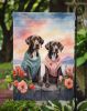 German Shorthaired Pointer Two Hearts Garden Flag Mailbox Flag Decorative Yard Flag Banner Outside Patio Artwork Yard Flower Beds, Garden Size