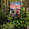 Bull Terrier Two Hearts Garden Flag Mailbox Flag Decorative Yard Flag Banner Outside Patio Artwork Yard Flower Beds, Garden Size, Multicolor