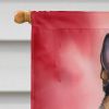German Shepherd My Valentine House Flag Large Porch Sleeve Pole Decorative Outside Yard Banner Artwork Wall Hanging, Polyester, House Size, Multicolor