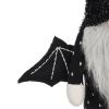 10x3x15.5" Fabric Black Gnome With Wings Decor, for Halloween Decor