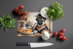 NEW Pug Fall Kitchen Pumpkins Glass Cutting Board Decorative Tempered Glass Kitchen Cutting and Serving Board Large Size Chopping Board