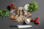 NEW Cavalier Spaniel Fall Kitchen Pumpkins Glass Cutting Board Decorative Tempered Glass Kitchen Cutting and Serving Board Large Size Chopping Board