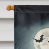 Akita Spooky Halloween House Flag Large Porch Sleeve Pole Decorative Outside Yard Banner Artwork Wall Hanging, Polyester, House Size, Multicolor