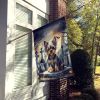 Yorkshire Terrier Spooky Halloween House Flag Large Porch Sleeve Pole Decorative Outside Yard Banner Artwork Wall Hanging, Polyester, House Size