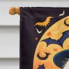 Coton De Tulear Witchy Halloween House Flag Large Porch Sleeve Pole Decorative Outside Yard Banner Artwork Wall Hanging, Polyester, House Size