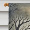 Shar Pei Spooky Halloween House Flag Large Porch Sleeve Pole Decorative Outside Yard Banner Artwork Wall Hanging, Polyester, House Size, Multicolor