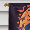 Weimaraner Witchy Halloween House Flag Large Porch Sleeve Pole Decorative Outside Yard Banner Artwork Wall Hanging, Polyester, House Size, Multicolor