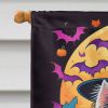 Westie Witchy Halloween House Flag Large Porch Sleeve Pole Decorative Outside Yard Banner Artwork Wall Hanging, Polyester, House Size, Multicolor