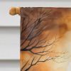 Norfolk Terrier Spooky Halloween House Flag Large Porch Sleeve Pole Decorative Outside Yard Banner Artwork Wall Hanging, Polyester, House Size
