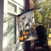 Pet Cemetery Spooky Halloween House Flag Large Porch Sleeve Pole Decorative Outside Yard Banner Artwork Wall Hanging, Polyester, House Size