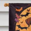 Boxer Witchy Halloween House Flag Large Porch Sleeve Pole Decorative Outside Yard Banner Artwork Wall Hanging, Polyester, House Size, Multicolor
