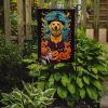 Yellow Labrador Retriever Witchy Halloween Garden Flag Mailbox Flag Decorative Yard Flag Banner Outside Patio Artwork Yard Flower Beds, Garden Size