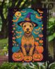 Lakeland Terrier Witchy Halloween Garden Flag Mailbox Flag Decorative Yard Flag Banner Outside Patio Artwork Yard Flower Beds, Garden Size, Multicolor
