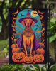Vizsla Witchy Halloween Garden Flag Mailbox Flag Decorative Yard Flag Banner Outside Patio Artwork Yard Flower Beds, Garden Size, Multicolor