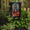 Chihuahua Witchy Halloween Garden Flag Mailbox Flag Decorative Yard Flag Banner Outside Patio Artwork Yard Flower Beds, Garden Size, Multicolor