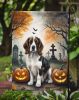Welsh Springer Spaniel Spooky Halloween Garden Flag Mailbox Flag Decorative Yard Flag Banner Outside Patio Artwork Yard Flower Beds, Garden Size
