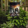 Basset Hound Spooky Halloween Garden Flag Mailbox Flag Decorative Yard Flag Banner Outside Patio Artwork Yard Flower Beds, Garden Size, Multicolor