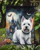Westie Spooky Halloween Garden Flag Mailbox Flag Decorative Yard Flag Banner Outside Patio Artwork Yard Flower Beds, Garden Size, Multicolor