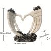 1pc Love Style Skull Palm Bone Halloween Ornaments, Resin Skeleton Hands Human Model Skeleton Gift, For Indoor Outdoor Halloween Decorations