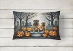 Spooky Halloween Throw Pillow Throw Pillow for Indoor Couch Bed Outdoor Patio Washable, Shar Pei 2052,12Hx16W