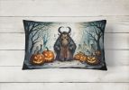 More Spooky Halloween Throw Pillow Throw Pillow for Indoor Couch Bed Outdoor Patio Washable, Krampus 2248,12Hx16W