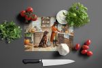 NEW Irish Setter Fall Kitchen Pumpkins Glass Cutting Board Decorative Tempered Glass Kitchen Cutting and Serving Board Large Size Chopping Board