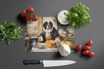NEW Saint Bernard Fall Kitchen Pumpkins Glass Cutting Board Decorative Tempered Glass Kitchen Cutting and Serving Board Large Size Chopping Board