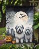 Old English Sheepdog Spooky Halloween Garden Flag Mailbox Flag Decorative Yard Flag Banner Outside Patio Artwork Yard Flower Beds, Garden Size