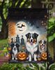 Australian Shepherd Spooky Halloween Garden Flag Mailbox Flag Decorative Yard Flag Banner Outside Patio Artwork Yard Flower Beds, Garden Size