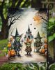 Goblins Spooky Halloween Garden Flag Mailbox Flag Decorative Yard Flag Banner Outside Patio Artwork Yard Flower Beds, Garden Size, Multicolor