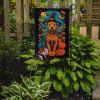 Lakeland Terrier Witchy Halloween Garden Flag Mailbox Flag Decorative Yard Flag Banner Outside Patio Artwork Yard Flower Beds, Garden Size, Multicolor
