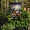 Pomeranian Spooky Halloween Garden Flag Mailbox Flag Decorative Yard Flag Banner Outside Patio Artwork Yard Flower Beds, Garden Size, Multicolor