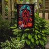 Longhair Dachshund Witchy Halloween Garden Flag Mailbox Flag Decorative Yard Flag Banner Outside Patio Artwork Yard Flower Beds, Garden Size