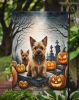 Norwich Terrier Spooky Halloween Garden Flag Mailbox Flag Decorative Yard Flag Banner Outside Patio Artwork Yard Flower Beds, Garden Size, Multicolor