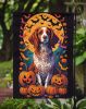 Brittany Spaniel Witchy Halloween Garden Flag Mailbox Flag Decorative Yard Flag Banner Outside Patio Artwork Yard Flower Beds, Garden Size, Multicolor