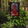 Dachshund Witchy Halloween Garden Flag Mailbox Flag Decorative Yard Flag Banner Outside Patio Artwork Yard Flower Beds, Garden Size, Multicolor