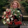 1pc, Christmas Wreath Red Truck Decoration, Large Door Front Wreath, Door Hanging, Christmas Decorations, Home Decoration Wreath