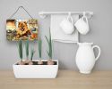 NEW Chow Chow Fall Kitchen Pumpkins Wall or Door Hanging Prints Aluminum Metal Sign Kitchen Wall Bar Bathroom Plaque Home Decor, 8HX12W, Multicolor