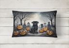 Spooky Halloween Throw Pillow Throw Pillow for Indoor Couch Bed Outdoor Patio Washable, Pug 2065,12Hx16W