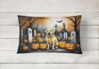 Spooky Halloween Throw Pillow Throw Pillow for Indoor Couch Bed Outdoor Patio Washable, Labrador Retriever 2059,12Hx16W